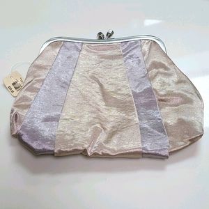 NWT Bath & Body Works Metallic Clutch Handbag